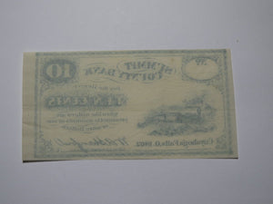 $.10 1862 Cuyahoga Falls Ohio OH Obsolete Currency Bank Note Bill Summit County