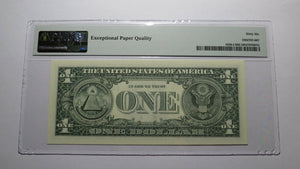 $1 2003 Radar Serial Number Federal Reserve Currency Bank Note Bill PMG UNC66EPQ