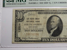 Load image into Gallery viewer, $10 1929 Perth Amboy New Jersey NJ National Currency Bank Note Bill #12524 VF20