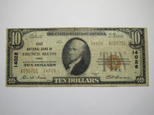 Load image into Gallery viewer, $10 1929 Council Bluffs Iowa National Currency Bank Note Bill Ch. #14028 RARE!!