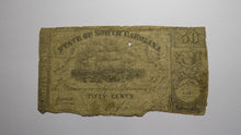 Load image into Gallery viewer, $.50 1862 Raleigh North Carolina Obsolete Currency Bank Note Bill State of NC!