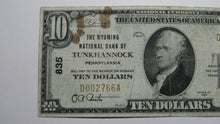 Load image into Gallery viewer, $10 1929 Tunkhannock Pennsylvania PA National Currency Bank Note Bill Ch. #835