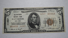 Load image into Gallery viewer, $5 1929 Maybrook New York NY National Currency Bank Note Bill! Ch. #11927 VF+