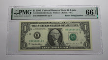 Load image into Gallery viewer, $1 1995 Radar Serial Number Federal Reserve Currency Bank Note Bill PMG UNC66EPQ