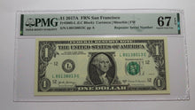 Load image into Gallery viewer, $1 2017 Repeater Serial Number Federal Reserve Currency Bank Note Bill PMG UNC67