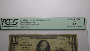 $10 1929 Yukon Oklahoma OK National Currency Bank Note Bill Ch. #6159 F12 PCGS