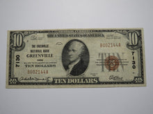 Load image into Gallery viewer, $10 1929 Greenville Ohio OH National Currency Bank Note Bill Charter #7130 VF