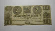 Load image into Gallery viewer, $10 18__ Franklin Ohio Obsolete Currency Bank Note Bill Remainder Silk Company