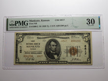 Load image into Gallery viewer, $5 1929 Mankato Kansas KS National Currency Bank Note Bill Ch. #6817 VF30 PMG