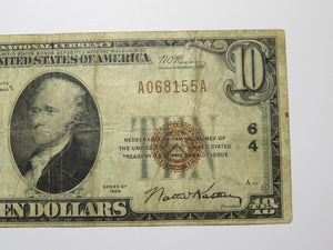 $10 1929 Milwaukee Wisconsin WI National Currency Bank Note Bill Ch #64 FINE