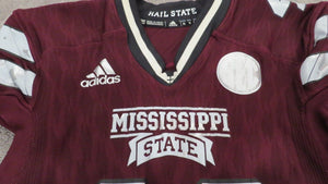 2017 Fletcher Adams Mississippi State Game Used Worn Football Jersey Alabama St.