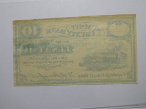 $.10 1862 Cuyahoga Falls Ohio OH Obsolete Currency Bank Note Bill Summit County