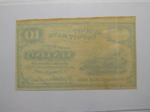 $.10 1862 Cuyahoga Falls Ohio OH Obsolete Currency Bank Note Bill Summit County