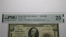 Load image into Gallery viewer, $10 1929 Ocean City New Jersey National Currency Bank Note Bill Ch. #6060 VF25!