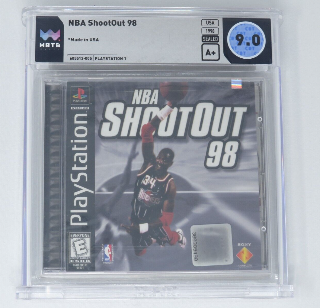 NBA Shootout '98 Sony Playstation Factory Sealed Video Game Wata 9.0 A+ 1998