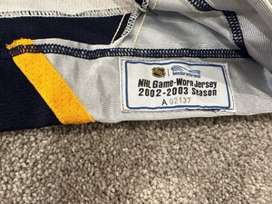 2002-03 Clarke Wilm Nashville Predators Game Used Worn NHL Hockey Jersey! 5th