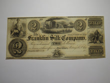 Load image into Gallery viewer, $2 18__ Franklin Ohio OH Obsolete Currency Bank Note Bill Remainder Silk Company