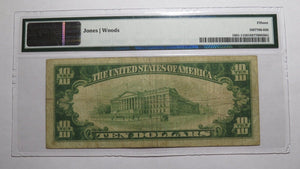 $10 1929 Union City New Jersey NJ National Currency Bank Note Bill #9544 F15 PMG