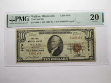 Load image into Gallery viewer, $10 1929 Walker Minnesota MN National Currency Bank Note Bill Ch #8476 VF20 PMG