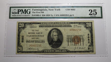 Load image into Gallery viewer, $20 1929 Farmingdale New York NY National Currency Bank Note Bill #8882 VF25 PMG