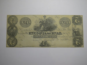 $5 18__ Augusta Georgia Obsolete Currency Note Bill Remainder Bank of Augusta