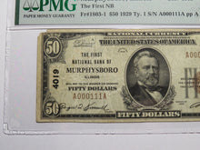 Load image into Gallery viewer, $50 1929 Murphysboro Illinois IL National Currency Bank Note Bill Ch. #4019 VF25