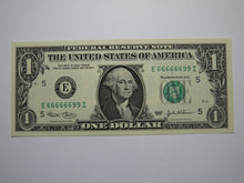 Load image into Gallery viewer, $1 2003 Near Solid Flipper Serial Number Federal Reserve Bank Note Bill 66666699