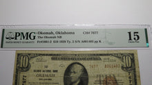 Load image into Gallery viewer, $10 1929 Okemah Oklahoma OK National Currency Bank Note Bill Ch. #7677 F15 PMG