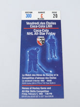 Load image into Gallery viewer, February 5, 1993 Heroes of Hockey Game &amp; NHL All Stars Skills Competition Ticket