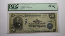 Load image into Gallery viewer, $20 1902 Atglen Pennsylvania PA National Currency Bank Note Bill #7056 F15 PCGS