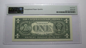 $1 2003 Radar Serial Number Federal Reserve Currency Bank Note Bill PMG UNC67EPQ