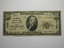 Load image into Gallery viewer, $10 1929 Portland Maine ME National Currency Bank Note Bill Charter #4128 FINE