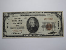 Load image into Gallery viewer, $20 1929 Bucyrus Ohio OH National Currency Bank Note Bill Ch. #3274 Very Fine