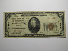 Load image into Gallery viewer, $20 1929 Kansas City Missouri MO National Currency Bank Note Bill Ch. #11344