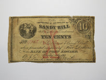 Load image into Gallery viewer, $.10 1863 Sandy Hill New York NY Obsolete Currency Bank Note Bill Fort Edward