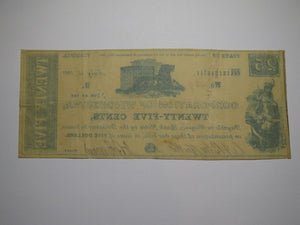 $.25 1861 Winchester Virginia VA Obsolete Currency Bank Note Bill Corp. of Win.