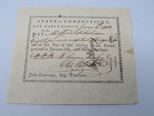 Load image into Gallery viewer, 1783 Connecticut Pay Table Office Colonial Currency Note Bill Wadsworth Wolcott