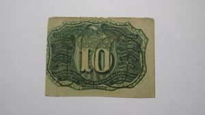 1863 $.10 Second Issue Fractional Currency Obsolete Bank Note Bill 2nd FINE!