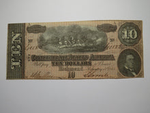 Load image into Gallery viewer, $10 1864 Richmond Virginia VA Confederate Currency Bank Note Bill RARE T68 VF+