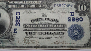 $10 1902 Fort Plain New York NY National Currency Bank Note Bill! Ch. #2860 XF+