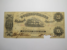 Load image into Gallery viewer, $20 1861 Richmond Virginia Confederate Currency Bank Note Bill T9 RARE Issue