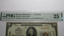 Load image into Gallery viewer, $20 1929 Kasson Minnesota MN National Currency Bank Note Bill Ch #11042 VF25 PMG