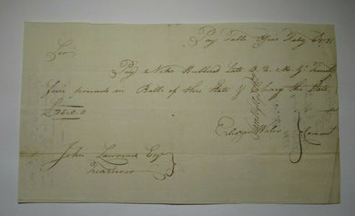 1781 Connecticut Pay Table Office Colonial Currency Note Bill! John Lawrence