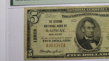 Load image into Gallery viewer, $5 1929 Rahway New Jersey NJ National Currency Bank Note Bill Ch #12828 VF20 PMG