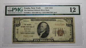 $10 1929 Fonda New York NY National Currency Bank Note Bill Ch. #1212 F12 PMG