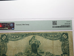 $10 1902 Gypsum Kansas KS National Currency Bank Note Bill Ch #9695 VF20 PMG