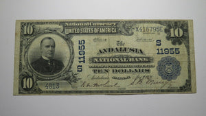 $10 1902 Andalusia Alabama AL National Currency Bank Note Bill! Ch. #11955 FINE+