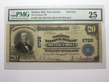 Load image into Gallery viewer, $20 1902 Mullica Hill New Jersey NJ National Currency Bank Note Bill #6728 VF25