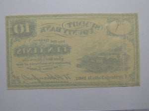 $.10 1862 Cuyahoga Falls Ohio OH Obsolete Currency Bank Note Bill Summit County