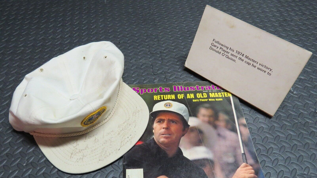 1974 Gary Player Masters Tournament Match Used Worn Winning Hat Augusta PGA Golf